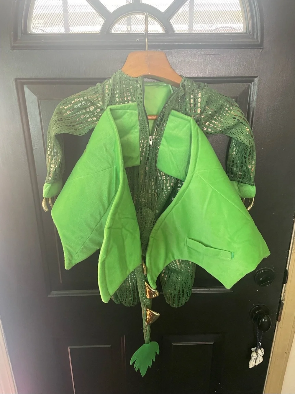 Kids Green Dragon Costume with Wings and Tail